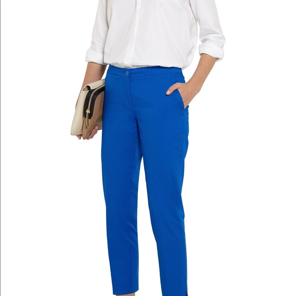 Etro Cropped Stretch-Cotton Straight-Leg Pants
